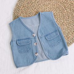 Hàng QC - Áo gile kaki cho bé trai túi hộp phong cách hottrend hàn quốc