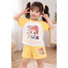 Set bộ thun cotton bé gái pha xinh xắn dễ thương mát mẻ mùa hè đáng yêu kèm ảnh thật