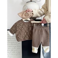 Hàng QC Áo nỉ sweater chấm bi dày dặn phong cách hàn quốc cho bé gái dễ thương