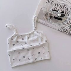 Hàng QC - Áo hai dây len tăm mặt cười xinh xắn dễ thương mát mẻ mùa hè phong cách hàn quốc cho bé gái