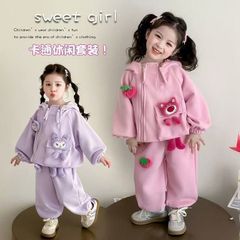 Hàng QC Set bộ nỉ gấu kuromi hot hit mặc đi chơi đi học cute đáng yêu xinh xắn ấm áp dày dặn mùa đông cho bé gái