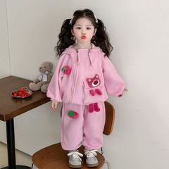 Hàng QC Set bộ nỉ gấu kuromi hot hit mặc đi chơi đi học cute đáng yêu xinh xắn ấm áp dày dặn mùa đông cho bé gái