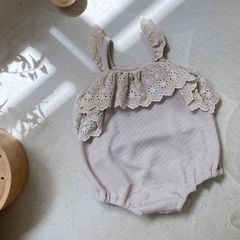 Hàng QC - Bodysuit áo liền thân ren hoa xinh xắn điệu đà mùa hè mát mẻ cho bé gái