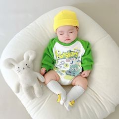 Hàng QC - Bodysuit áo liền thân dài tay quỷ monster hoạt hình vui nhộn cute đáng yêu nỉ ấm áp thu đông cho bé