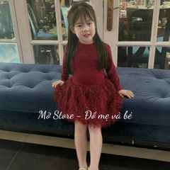 Set váy nơ thỏ công chúa lấp lánh tiểu thư điệu đà xinh xắn cho bé gái 10-30kg kèm ảnh cận chất