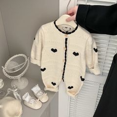 Hàng QC Body suit áo liền thân trái tim xinh xắn vintage đáng yêu dễ thương mùa đông ấm áp cho bé gái
