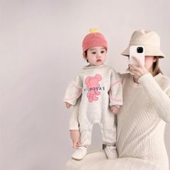 Hàng QC Bodysuit áo liền thân nỉ lót lông cừu voi con cute hoạt hình dễ thương cho bé gái bé trai hàn quốc