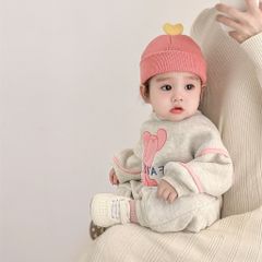 Hàng QC Bodysuit áo liền thân nỉ lót lông cừu voi con cute hoạt hình dễ thương cho bé gái bé trai hàn quốc