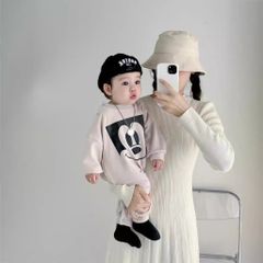 Hàng QC Body suit nỉ áo liền thân micky hoạt hình cute đáng yêu dày dặn thu đông cho bé trai bé gái