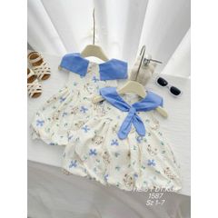 Váy đũi nơ thỏ thủy thủ xinh xắn đáng yêu cute mát mẻ cho bé gái phong cách hàn quốc mùa hè