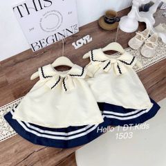 Set đũi váy nơ xinh xắn dễ thương phong cách hottrend hàn quốc mặc đi chơi đi học cho bé gái 8-20kg kèm ảnh thật