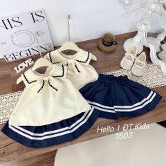 Set đũi váy nơ xinh xắn dễ thương phong cách hottrend hàn quốc mặc đi chơi đi học cho bé gái 8-20kg kèm ảnh thật