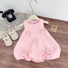 Váy đũi hồng cây nấm cute đáng yêu xinh xắn mát mẻ thoáng khí mùa hè cho bé gái 10-30kg kèm ảnh thật