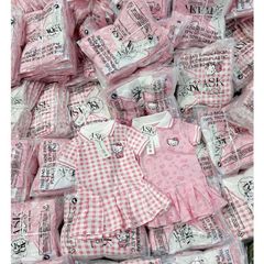 Váy hello kitty cổ polo xinh xắn dễ thương đáng yêu dáng xòe mặc mùa hè mát mẻ cho bé gái phong cách hàn quốc hottrend
