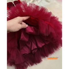 Váy ba lỗ công chúa tầng bồng xòe kèm cặp nơ xinh xắn dễ thương cho bé gái mặc đi chơi tiệc sinh nhật đáng yêu