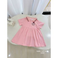 Set váy thun cotton cổ polo chó con dáng xòe mát mẻ xinh xắn đáng yêu phong cách hàn quốc mùa hè cho bé gái