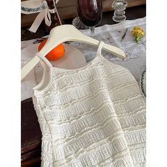 Hàng QC - Váy hai dây ren hoa tầng xinh xắn điệu đà vintage hàn quốc mùa hè cho bé gái