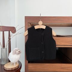 Hàng QC - Áo gile túi hộp len vintage hàn quốc thu đông cho bé trai
