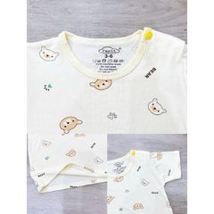 Bộ thun petit cộc tay thun lạnh cổ tròn mềm mát thoáng khí hoạt hình mùa hè cho bé