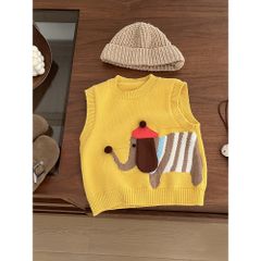 Hàng QC Áo gile len voi con cute dễ thương hot hit đáng yêu ấm áp dày dặn mùa đông cho bé