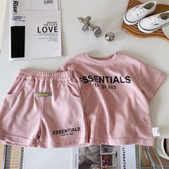 Hàng QC - Bộ thun cotton chữ Essentials mát mẻ mùa hè cho bé thời trang trẻ em