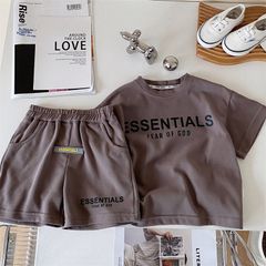Hàng QC - Bộ thun cotton chữ Essentials mát mẻ mùa hè cho bé thời trang trẻ em
