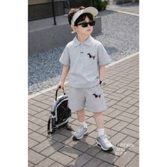 Set bộ polo chó con cute đáng yêu mùa hè mát mẻ cho bé trai