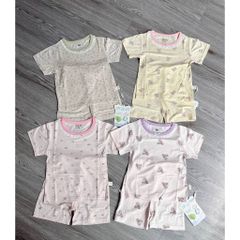 Hàng QC Ánh thật - Bộ thun cotton kháng khuẩn điều hòa cho bé trai bé gái mặc mùa hè mát mẻ thoáng khí 10-24kg