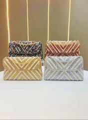 (HÀNG VIP) - Túi Vuông Nhỏ Phong Cách Pháp Cổ Điển Đính Đá Lấp Lánh, Túi Đeo Chéo, Thiết Kế Cao Cấp