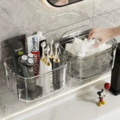 Giỏ Đựng Hành Tỏi Dán Tường Trong Suốt, Kèm Miếng Dán Siêu Chắc (Màu ngẫu nhiên) (TH121)