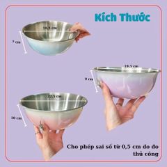 Bộ 3 thau inox màu sắc (TH129)