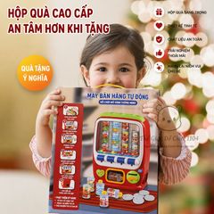 Máy bán nước tự động cho bé cỡ lớn có âm thanh ánh sáng phát triển tư duy kỹ năng sống