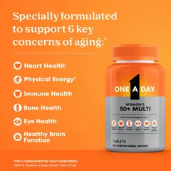 Vitamin Tổng Hợp One A Day Women’s 50+ Tăng Cường Sức Khỏe Phụ Nữ Trên 50 Tuổi, Hỗ Trợ Tim Mạch, Xương Khớp - 200 Viên