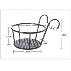Giỏ sắt treo hoa ban công – hàng dày (TH144)