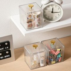 Hộp đựng bông tẩy trang, đồ trang điểm có nắp chống bụi (TH145)