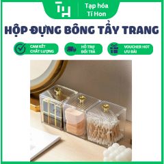 Hộp đựng bông tẩy trang, đồ trang điểm có nắp chống bụi (TH145)