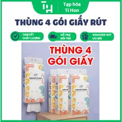 Thùng 4 gói giấy rút đa sắc Topgia siêu hot (TH152)