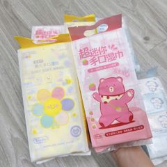 Set 8 Gói Khăn giấy ướt mini dễ thương bỏ túi tiện lợi (Màu ngẫu nhiên) (TH153)