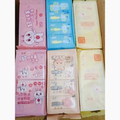 Set 8 Gói Khăn giấy ướt mini dễ thương bỏ túi tiện lợi (Màu ngẫu nhiên) (TH153)