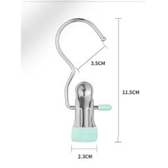 Combo 10 móc inox kẹp đồ đa năng (Màu ngẫu nhiên) (TH157)