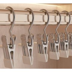 Combo 10 móc inox kẹp đồ đa năng (Màu ngẫu nhiên) (TH157)