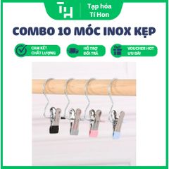 Combo 10 móc inox kẹp đồ đa năng (Màu ngẫu nhiên) (TH157)