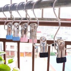 Combo 10 móc inox kẹp đồ đa năng (Màu ngẫu nhiên) (TH157)