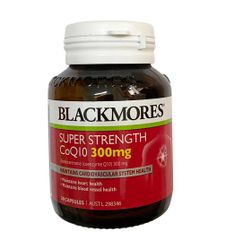 Viên Uống Hỗ Trợ Tim Mạch Blackmores CoQ10 Super Strength 300mg - Tăng Cường Sức Khỏe Tim Mạch, Hỗ Trợ da kém đàn hồi, 30 Viên