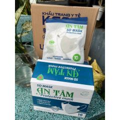 Hộp 100 khẩu trang 5d Anh Tâm/An Tâm Trắng (TH160)