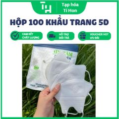 Hộp 100 khẩu trang 5d Anh Tâm/An Tâm Trắng (TH160)