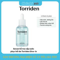 Serum Torriden Dive-In 50ml - Serum Cấp Nước Phục Hồi Da, Dưỡng Ẩm Sâu, Cho Làn Da Căng Bóng, Mềm Mịn, Phù Hợp Với Mọi Loại Da