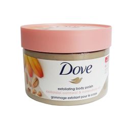 Tẩy Tế Bào Chết Toàn Thân Dove Exfoliating Body Polish Chiết Xuất Macca và Sữa Gạo - Làm Sạch, Dưỡng Ẩm, Da Mịn Màng