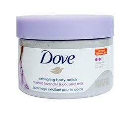 Tẩy Tế Bào Chết Toàn Thân Dove Exfoliating Body Polish Chiết Xuất Macca và Sữa Gạo - Làm Sạch, Dưỡng Ẩm, Da Mịn Màng