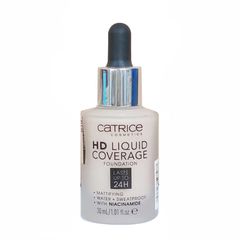 Kem nền Catrice HD Liquid Coverage Foundation - Che phủ hoàn hảo, lớp nền mỏng nhẹ, không bí da, giữ màu 24h, chống nắng SPF 25